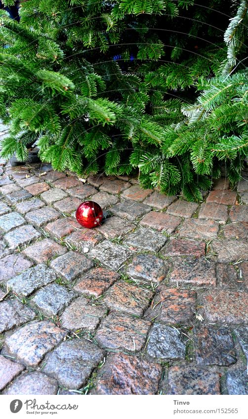 Knutsdagen Weihnachtsbaum Weihnachten & Advent Weihnachtsmarkt Weihnachtsdekoration Christbaumkugel Baumschmuck Tannenzweig Kopfsteinpflaster Weihnachtsende