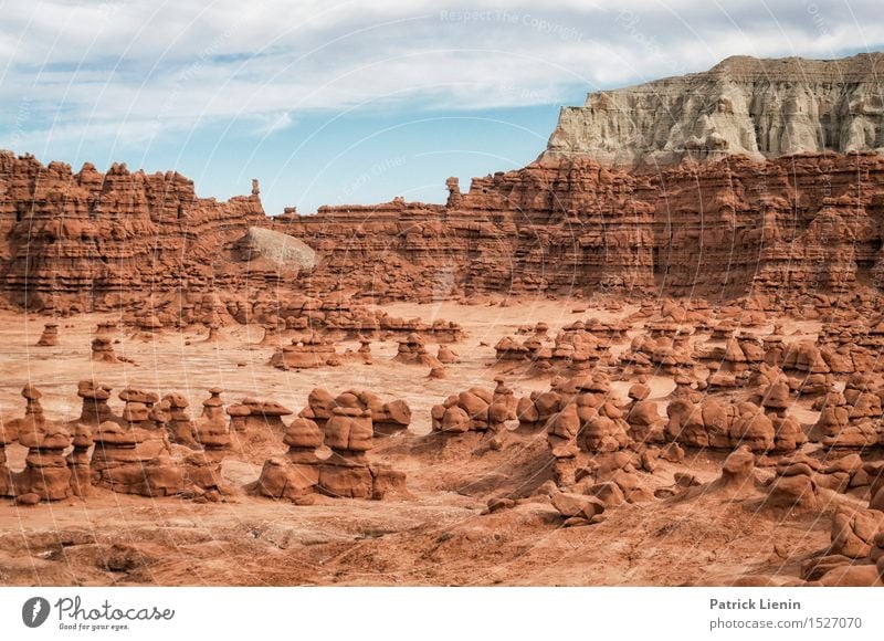 Goblin Valley Ferien & Urlaub & Reisen Tourismus Ausflug Abenteuer Ferne Freiheit Sommer Berge u. Gebirge Natur Landschaft Himmel Wolken Klima Klimawandel