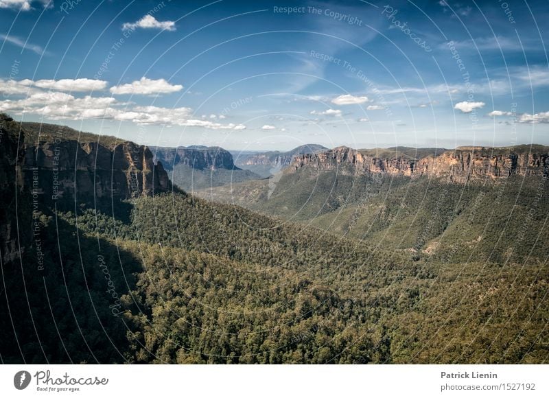 Blue Mountains schön Erholung Ferien & Urlaub & Reisen Abenteuer Sommer Berge u. Gebirge Umwelt Natur Landschaft Urelemente Erde Himmel Wolken Sonne Klima