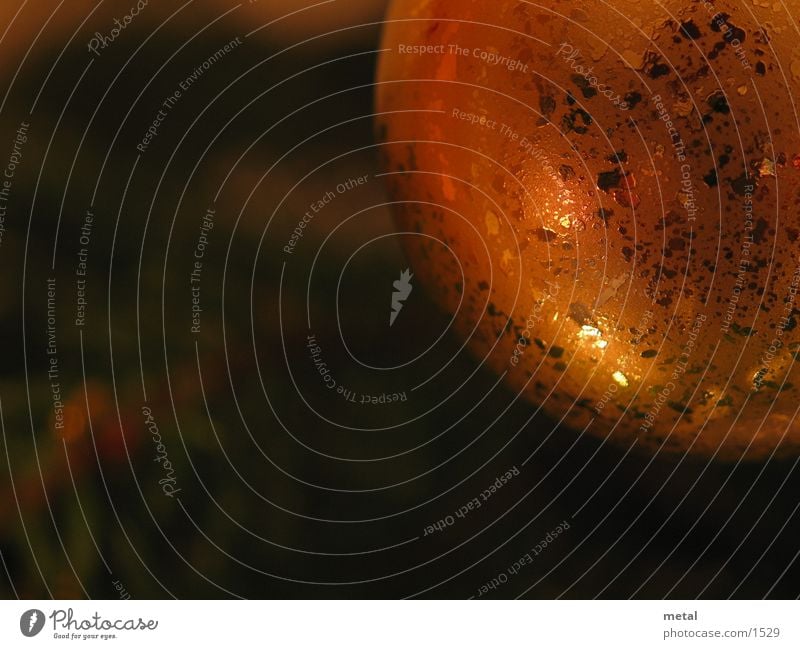 Weihnachtskugel Christbaumkugel Baumschmuck Schmuck Häusliches Leben Weihnachten & Advent Makroaufnahme orange Nahaufnahme
