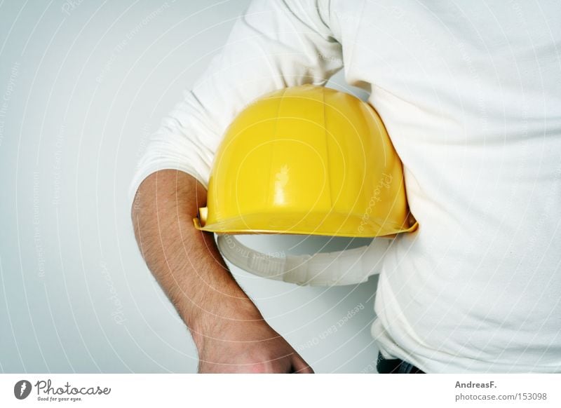 Schaffe, schaffe... Heimwerker Bauarbeiter bauen Hausbau Arbeiter Bauhelm Schwerstarbeit Arbeitslosigkeit Architekt Einfamilienhaus Berufsausbildung Handwerk