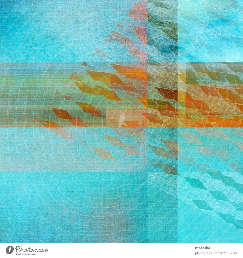 Quadrate Lifestyle elegant Stil Design Dekoration & Verzierung Gemälde modern Farbe Idee Inspiration Kreativität Symmetrie Wasserfarbe Postkarte