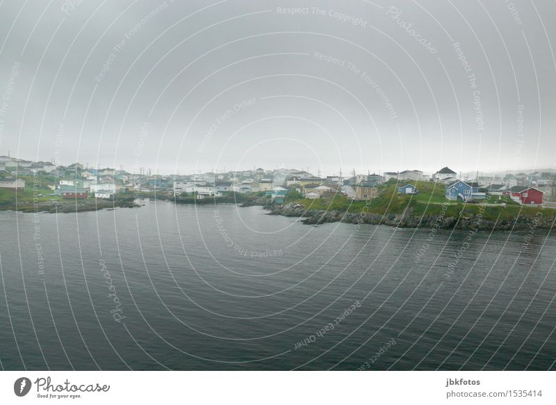 newfoundland Umwelt Natur Urelemente schlechtes Wetter Unwetter Nebel leuchten Ferien & Urlaub & Reisen träumen Neufundland Fischerdorf Meer Stadt Dorf Küste