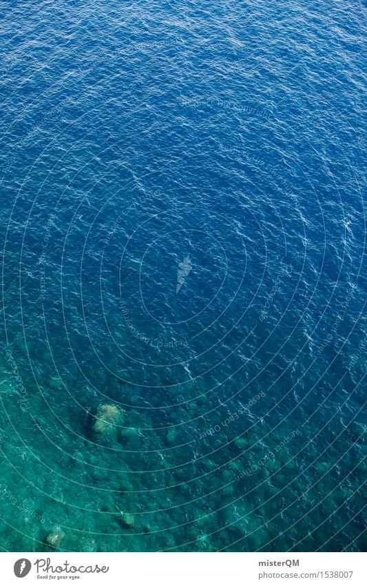 Meerblau. Kunst ästhetisch Meerwasser Meerstraße Meerestiefe Wasser Küste Sommer Sommerurlaub Urlaubsfoto Urlaubsort Farbfoto mehrfarbig Außenaufnahme