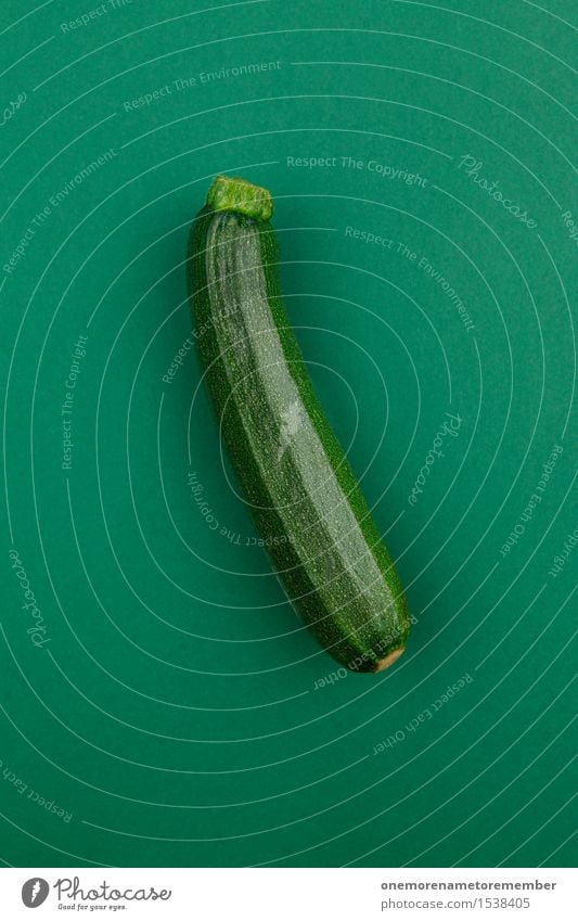 the natural one Kunst Kunstwerk ästhetisch grün Zucchini lecker Gesunde Ernährung Bioprodukte Vegetarische Ernährung ökologisch Gemüse Design gestalten knallig