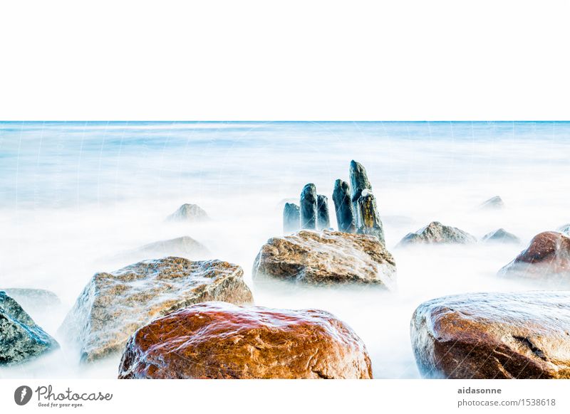 Ostsee Natur Landschaft Wasser Winter Schönes Wetter achtsam Vorsicht Gelassenheit ruhig Leben Fernweh Farbfoto mehrfarbig Außenaufnahme Menschenleer Tag