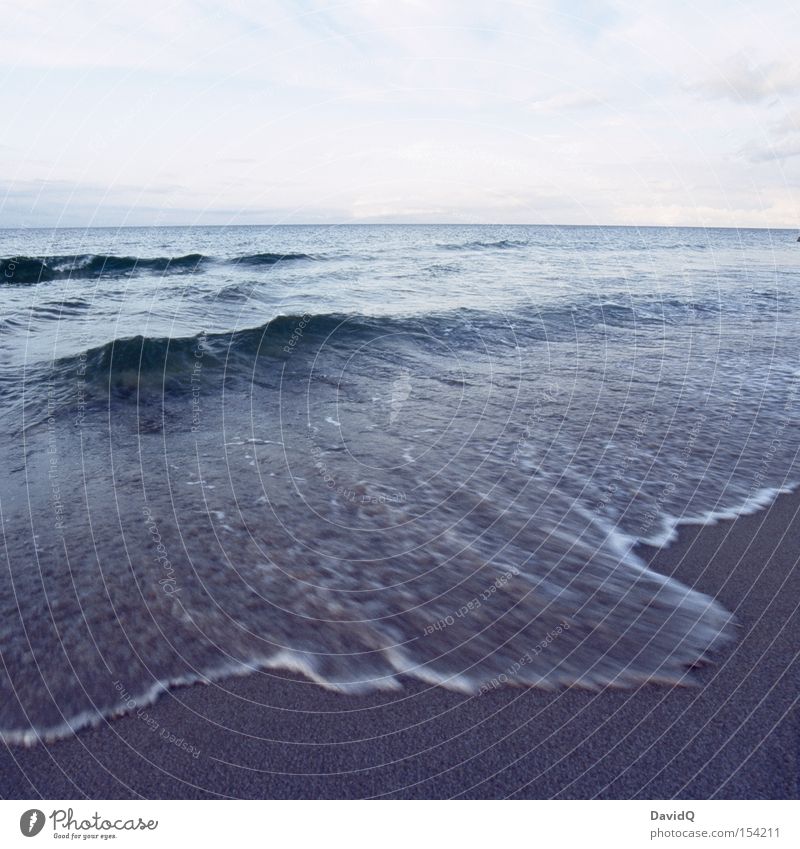 Wellengang Meer See Ostsee Wasser Küste Horizont Ferne Strand Sand