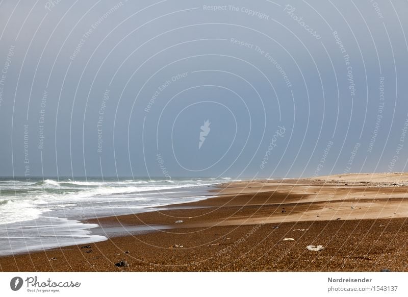 Sturm Ferien & Urlaub & Reisen Strand Meer Natur Landschaft Urelemente Sand Luft Wasser Gewitterwolken Sommer schlechtes Wetter Wind Wellen Nordsee maritim