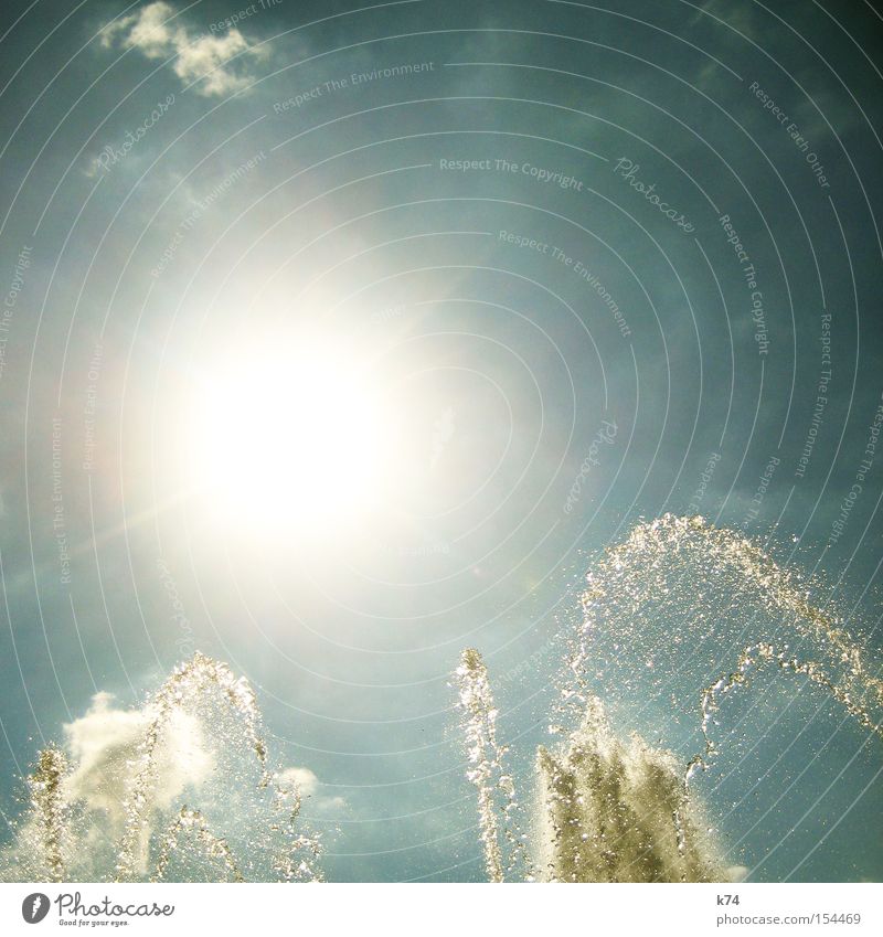 agua Urelemente Wasser Sonne Luft Wasserfontäne Springbrunnen fließen Leben Licht