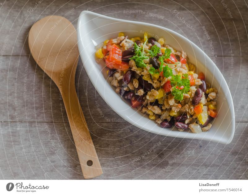 Sojaschnetzelpfanne Lebensmittel Gemüse Salat Salatbeilage Suppe Eintopf Kräuter & Gewürze Paprika Bohnen Ernährung Mittagessen Abendessen