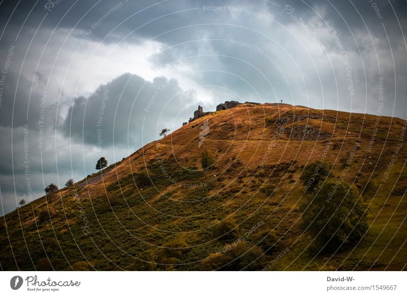 Landschaftsfotograf in der Ferne Leben Ferien & Urlaub & Reisen Tourismus Ausflug Abenteuer Berge u. Gebirge wandern Mensch maskulin Mann Erwachsene Kunst