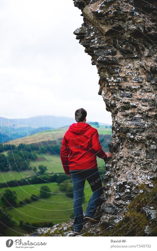 In die Ferne Blicken Ferien & Urlaub & Reisen Tourismus Ausflug Abenteuer Freiheit wandern Mensch maskulin Junger Mann Jugendliche Erwachsene Leben 1 Umwelt