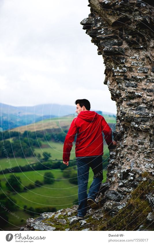 Wanderer Leben Ferien & Urlaub & Reisen Tourismus Ausflug Abenteuer Ferne Berge u. Gebirge wandern Mensch maskulin Junger Mann Jugendliche Erwachsene 1 Natur