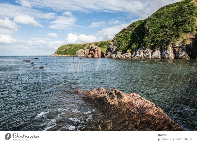 Schottische Nordseeküste Ferien & Urlaub & Reisen Tourismus Freiheit Sommer Meer Umwelt Natur Landschaft Wasser Himmel Horizont Schönes Wetter Küste Bucht Fjord