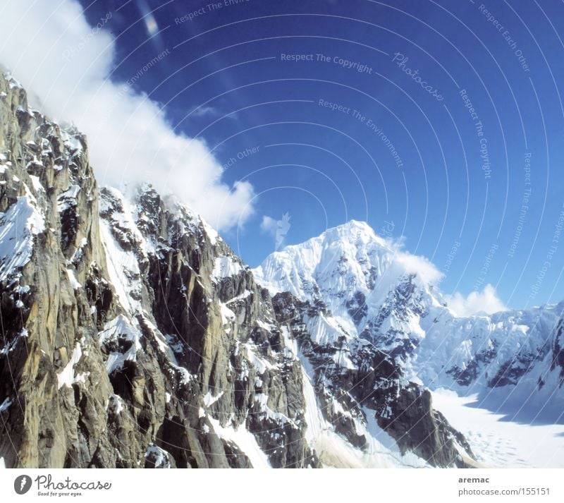 Höhenrausch Berge u. Gebirge Schnee Gipfel Winter Landschaft Himmel Wolken Alaska USA