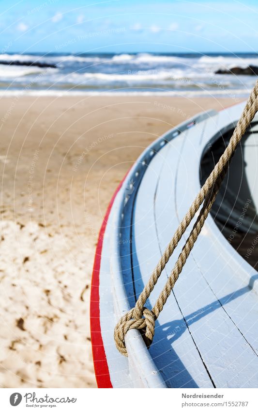 Im Anschnitt.... Tourismus Strand Meer Sand Wasser Sommer Schönes Wetter Küste Nordsee Fischerdorf Schifffahrt Fischerboot Knoten Ferien & Urlaub & Reisen