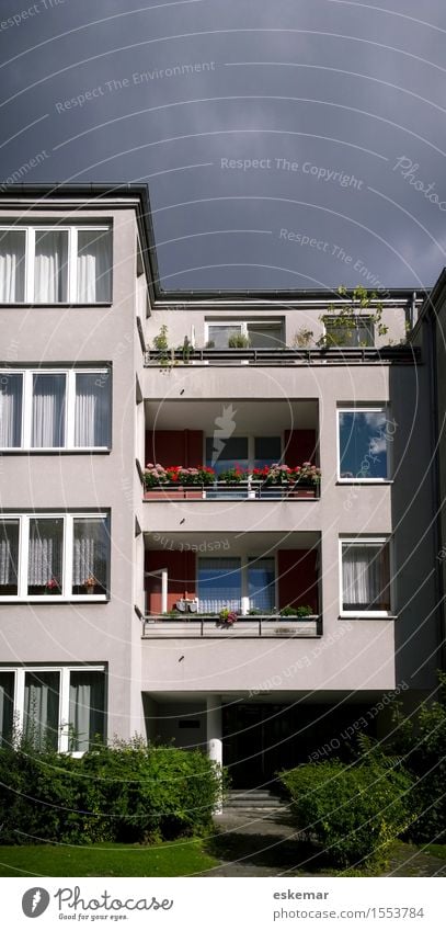 wohnen Stil Häusliches Leben Wohnung Haus Traumhaus Wohnhaus Balkon Berlin Tiergarten Hansaviertel Deutschland Stadt Hauptstadt Stadtzentrum Bauwerk Gebäude