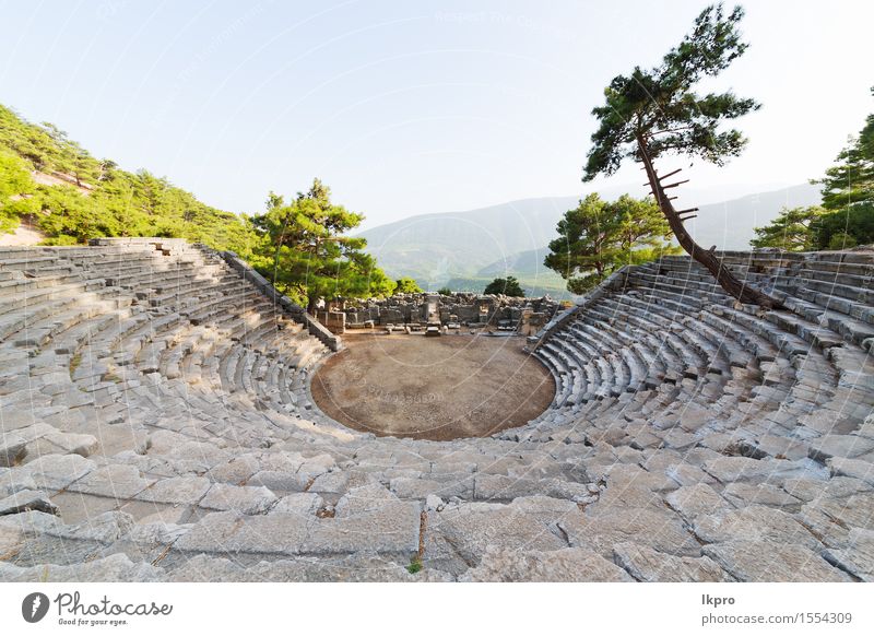 Türkei Asien Himmel und Ruinen Ferien & Urlaub & Reisen Berge u. Gebirge Theater Kultur Natur Pflanze Baum Blume Felsen Kleinstadt Architektur Stein alt