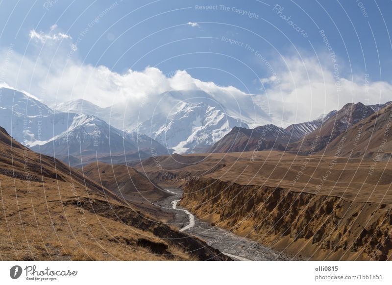 Pamir-Gebirgszug und Pik Lenin, Kirgisistan Ferien & Urlaub & Reisen Berge u. Gebirge wandern Natur Landschaft Gipfel Panorama national Tal Mogul Kirgisisch