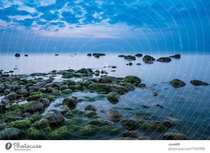 Die Ostseeküste auf der Insel Rügen Erholung Ferien & Urlaub & Reisen Tourismus Strand Meer Natur Landschaft Wolken Felsen Küste Stein blau Romantik Idylle