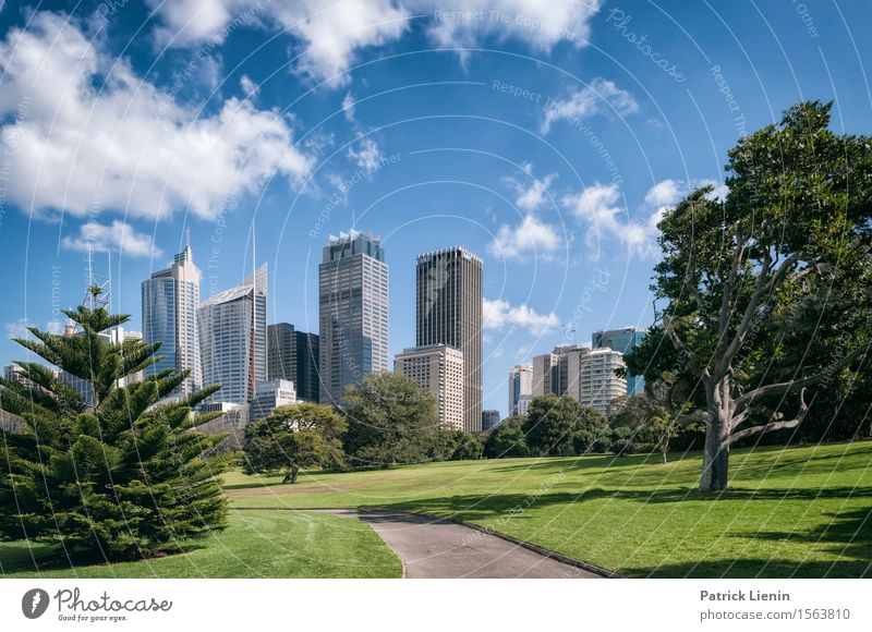 Sydney Ferien & Urlaub & Reisen Sommer Garten Business Himmel Wolken Australien Stadt Stadtzentrum Skyline bevölkert Hochhaus Bankgebäude Park Platz Bauwerk