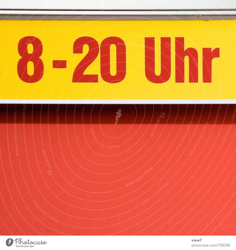 Öffnungszeiten Schriftzeichen Typographie gestikulieren Buchstaben Hinweisschild Geschäftszeiten Schilder & Markierungen Supermarkt Detailaufnahme Zeichen