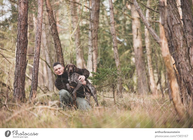 Der beste Freund des Mannes Freizeit & Hobby Jagd Ausflug wandern Spaziergang Mensch maskulin Junger Mann Jugendliche Freundschaft Leben 1 30-45 Jahre