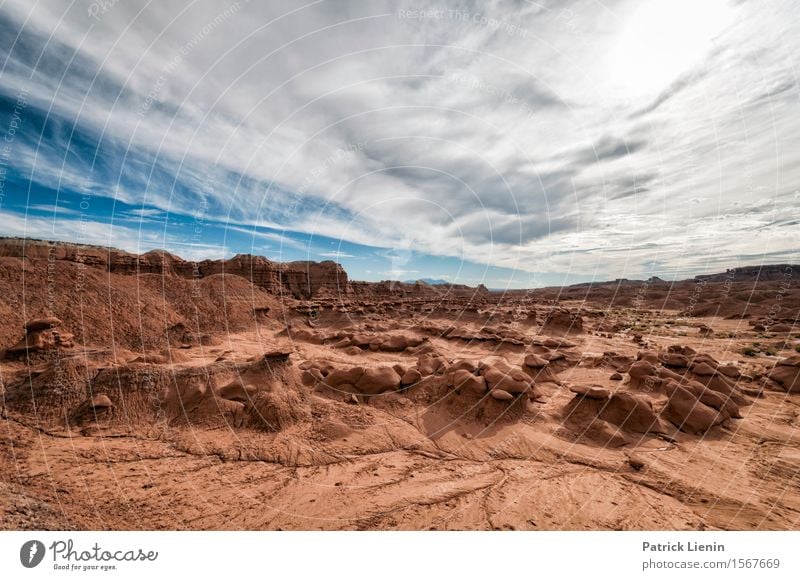 Goblin Valley State Park Ferien & Urlaub & Reisen Abenteuer Sommer Berge u. Gebirge Natur Landschaft Urelemente Erde Sand Feuer Himmel Wolken Sonne Sonnenlicht