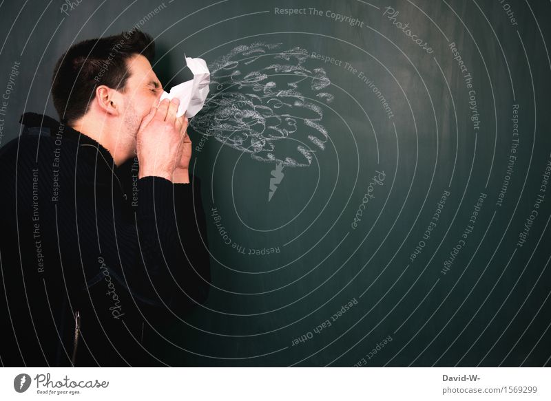 Erkältung Gesundheit Gesundheitswesen Behandlung Gesunde Ernährung Krankenpflege Krankheit Allergie Mensch maskulin Mann Erwachsene Leben Kopf 1 Frühling Herbst