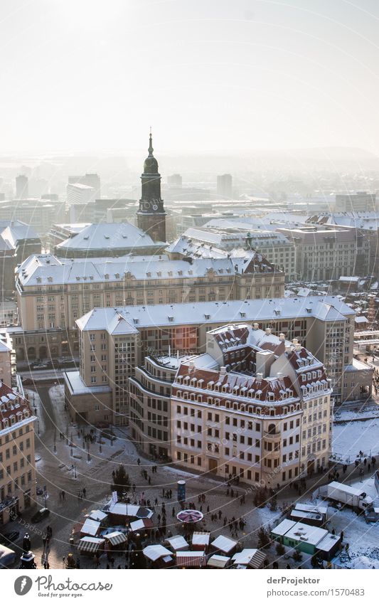 Weiße Weihnacht in Dresden Ferien & Urlaub & Reisen Tourismus Ausflug Ferne Sightseeing Städtereise Winterurlaub Schönes Wetter Schnee Hauptstadt Stadtzentrum