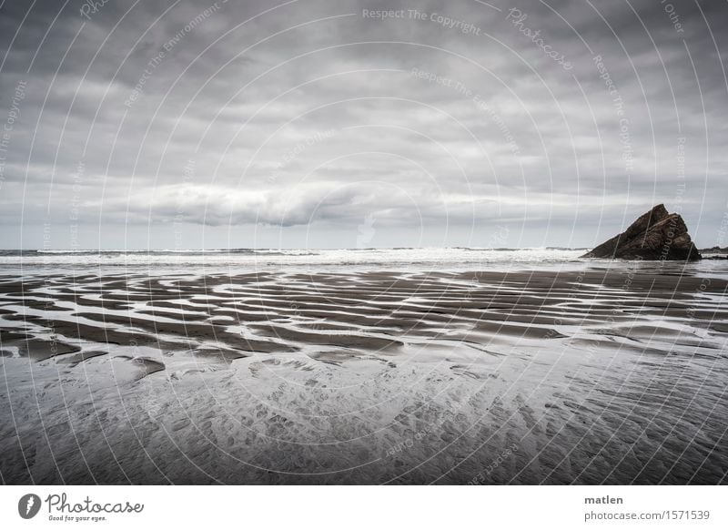 es gibt kein schlechtes Wetter Natur Landschaft Sand Luft Wasser Himmel Wolken Horizont Wind Felsen Wellen Küste Strand Meer Menschenleer dunkel Unendlichkeit