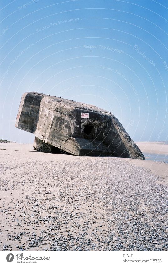 Bunker Frankreich Normandie Strand Ebbe historisch D-Day