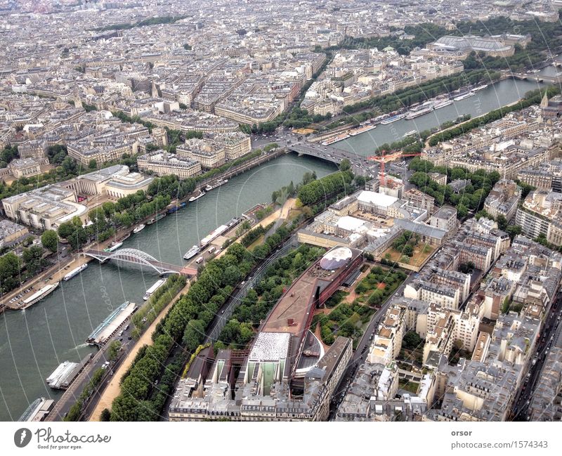 Luftaufnahme einer Stadt in Paris, Frankreich Ferien & Urlaub & Reisen Europa Hauptstadt Flugzeugausblick oben Ziel Blick nach unten