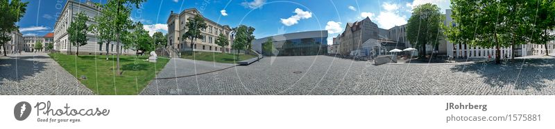 Panorama Uniplatz Halle Saale Lifestyle Tourismus Freiheit Sightseeing Städtereise Sommer Sonne Bildung Wissenschaften Studium lernen Halle (Saale) Stadt