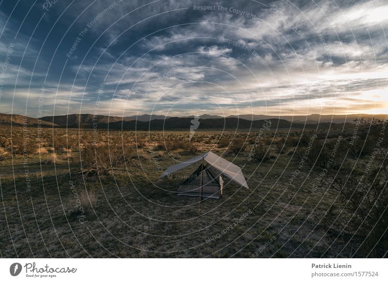 Zelt in der Anza-Borrego Wüste schön Ferien & Urlaub & Reisen Abenteuer Ferne Expedition Camping Sommer Berge u. Gebirge Umwelt Natur Landschaft Urelemente Erde