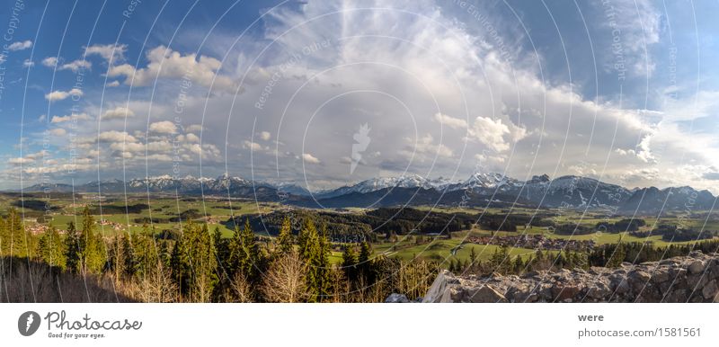 Burgruine mit Ausblick ruhig Ferien & Urlaub & Reisen Berge u. Gebirge Natur Pflanze Wolken Wald Alpen Teich See Ferne Fernweh Allgäupanorama Ferienwohnung