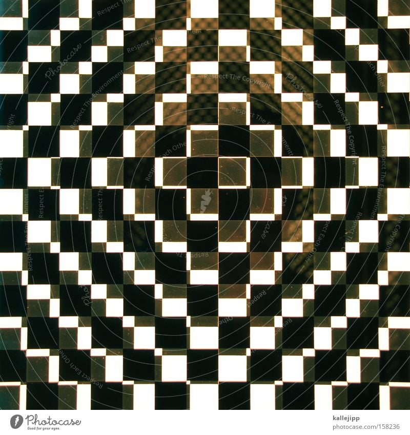 moiré olé Quadrat schwarz Muster Moiré-Effekt weiß Verschiebung Kunst Schwarzweißfoto optische täuschung op art Pop-Art Irritation