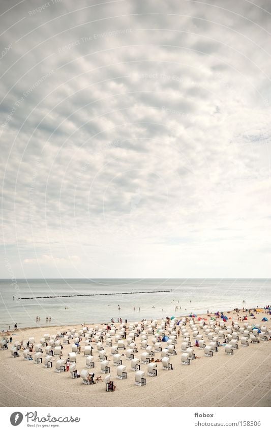 Spiel, Spass, Spannung Strand Küste Meer Ostsee Nordsee Rügen Sand Strandkorb Insel Ferien & Urlaub & Reisen Tourismus Panorama (Aussicht) Himmel groß