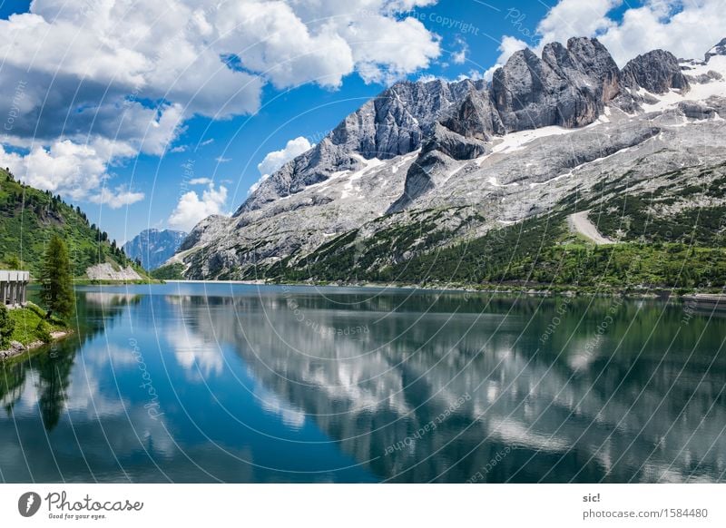 Lago di Fedaia Ferien & Urlaub & Reisen Tourismus Ausflug Abenteuer Sommer Berge u. Gebirge wandern Wassersport Klettern Bergsteigen Schwimmen & Baden Umwelt