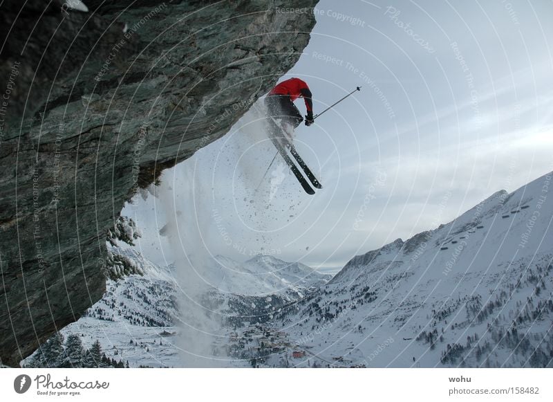 Toni Sailer Skifahren Skier Schnee Schneefall Berge u. Gebirge Felsen Sport Winter springen Österreich Salzburg Bundesland Salzburg fliegen Free-Ski extrem