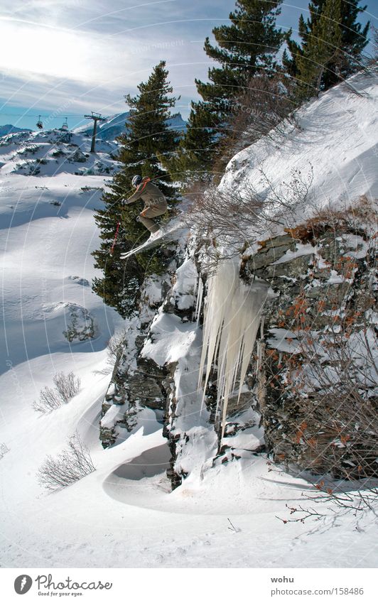 Franz Klammer Schnee Skifahren Berge u. Gebirge Sport Österreich springen Blauer Himmel Wasserfall Free-Ski Tiefschnee Salzburg Bundesland Salzburg extrem