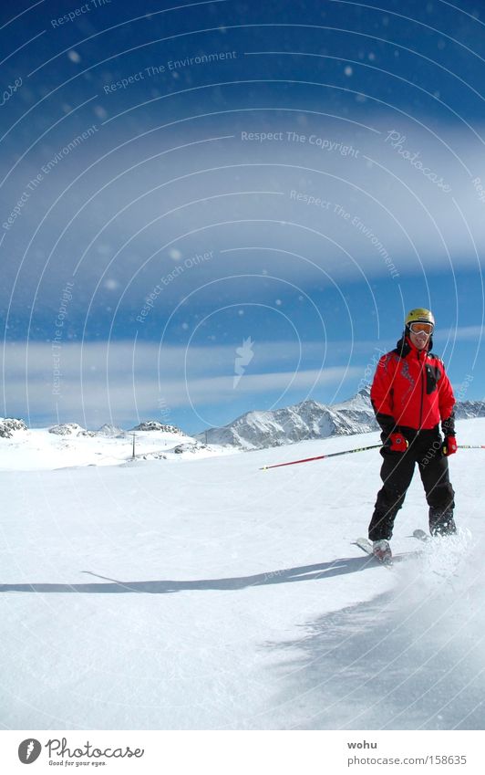 fakie Schnee Schneefall Skifahren Skier Berge u. Gebirge Blauer Himmel Wintersport Tiefschnee springen Ferien & Urlaub & Reisen Freude Österreich Pulverschnee