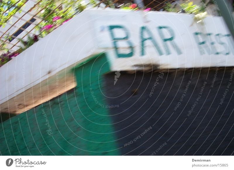 bar restaurante Bar Wand Typographie Restaurant Spanien Geschwindigkeit Freizeit & Hobby Schriftzeichen