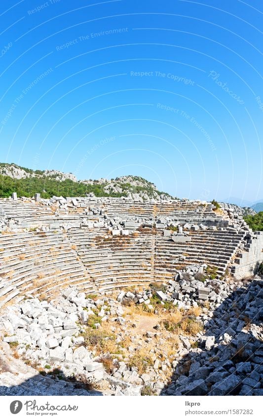 Antalya-Truthahnasien-Himmel und -ruinen Ferien & Urlaub & Reisen Berge u. Gebirge Theater Kultur Natur Pflanze Baum Blume Felsen Kleinstadt Ruine Architektur