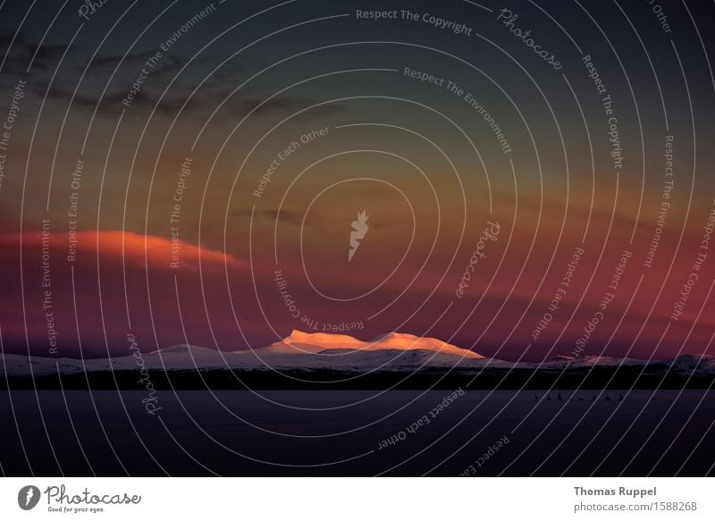 Elgå Ferien & Urlaub & Reisen Tourismus Ausflug Abenteuer Ferne Freiheit Umwelt Natur Landschaft Wolken Sonnenaufgang Sonnenuntergang Sonnenlicht Winter