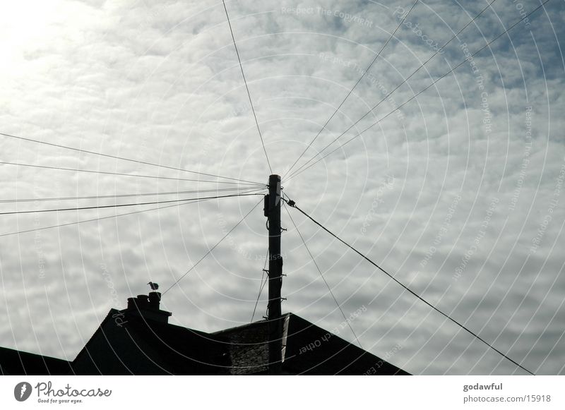 himmelsstrom Elektrizität Wolken Industrie Himmel Kabel Sonne