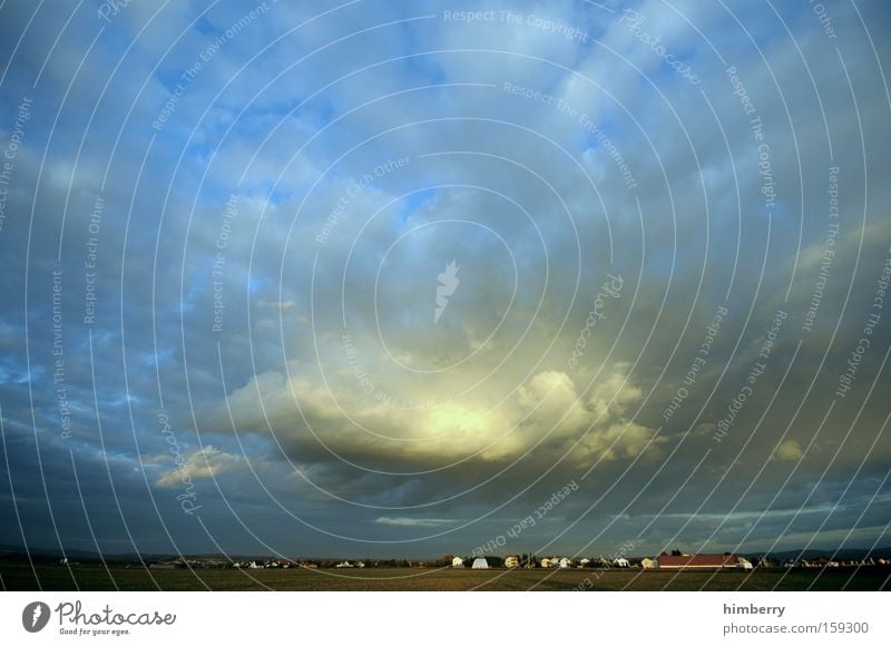 gewitter oma Wolken Wetter Gewitter Wetterumschwung Landschaft Panorama (Aussicht) Himmel Dorf groß