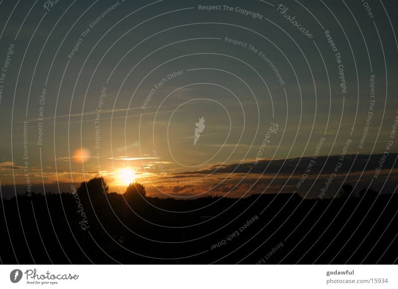 abendhimmel 2 Sonnenuntergang Wolken Abenddämmerung Himmel Blendenfleck