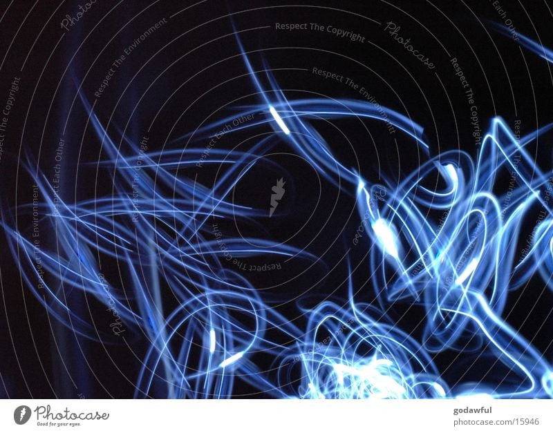 quallen Langzeitbelichtung Licht Qualle Stil blau Reaktionen u. Effekte Beleuchtung Unschärfe