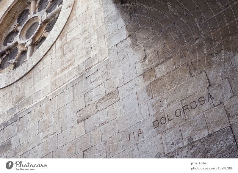 VIA DOLOROSA Christentum Jesus Christus Jerusalem Israel Mauer Wand Fassade Sehenswürdigkeit Wahrzeichen Denkmal Leidenschaft Tod Schmerz Erschöpfung schuldig